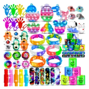 Unique Party Favors for Kids, 72 PCS Popular Fidget Toys Pack, Goodie Bags Fillers for Kids Birthday Party, Prizes in Bulk for School, Pinata Stuffers, Classroom Prizes, Treasure Box Toys