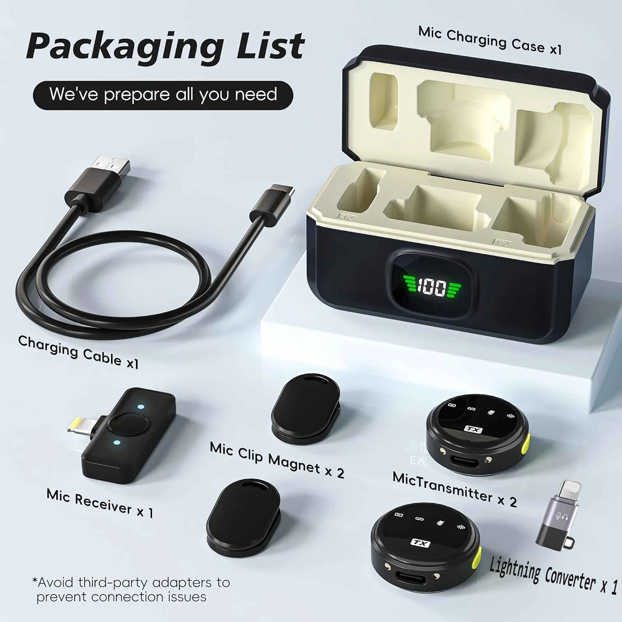 Wireless Lavalier Microphone for Mobile Phone with Charging Case,Lapel Gaming Microphone for Live Streaming Vlog Tiktok Youtube Podcast,Auto Noise Cancellation,Plug and Play - Image 10