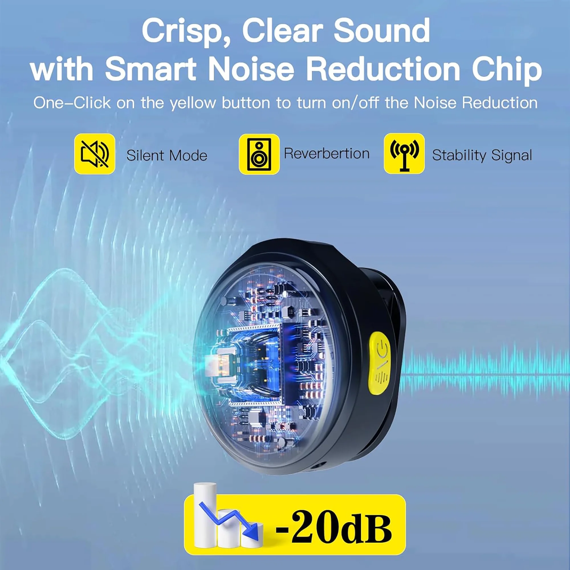 Wireless Lavalier Microphone for Mobile Phone with Charging Case,Lapel Gaming Microphone for Live Streaming Vlog Tiktok Youtube Podcast,Auto Noise Cancellation,Plug and Play - Image 6