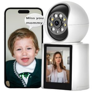 Baby Monitor,Wireless Indoor Security Camera 1080P WIFI Smart Home Wifi Cameras with 2.8" IPS Screen,Two-Way Audio and Video,LED Infrared Night Vison,AI Motion Detection