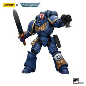 JOYTOY Warhammer 40K 1/18 Scale Ultramarines Primaris Lieutenant Erastus Action Figure JT2481,4.76-inch Collectible Toy for Teens 15+ and Adults
