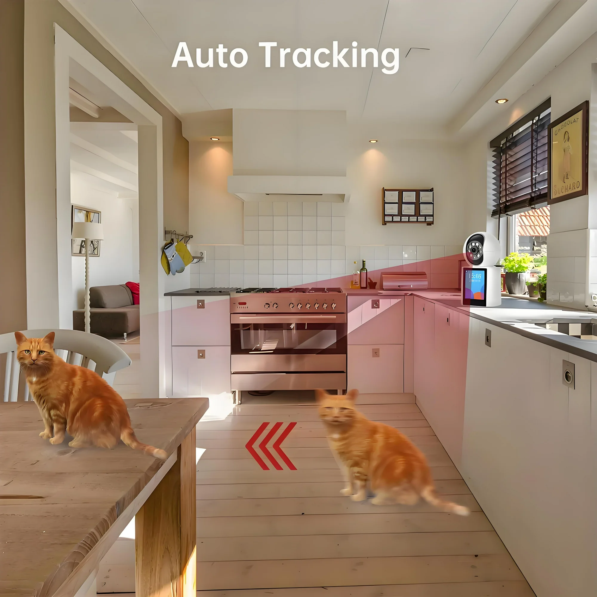 Baby Monitor,Wireless Indoor Security Camera 1080P WIFI Smart Home Wifi Cameras with 2.8" IPS Screen,Two-Way Audio and Video,LED Infrared Night Vison,AI Motion Detection - Image 9