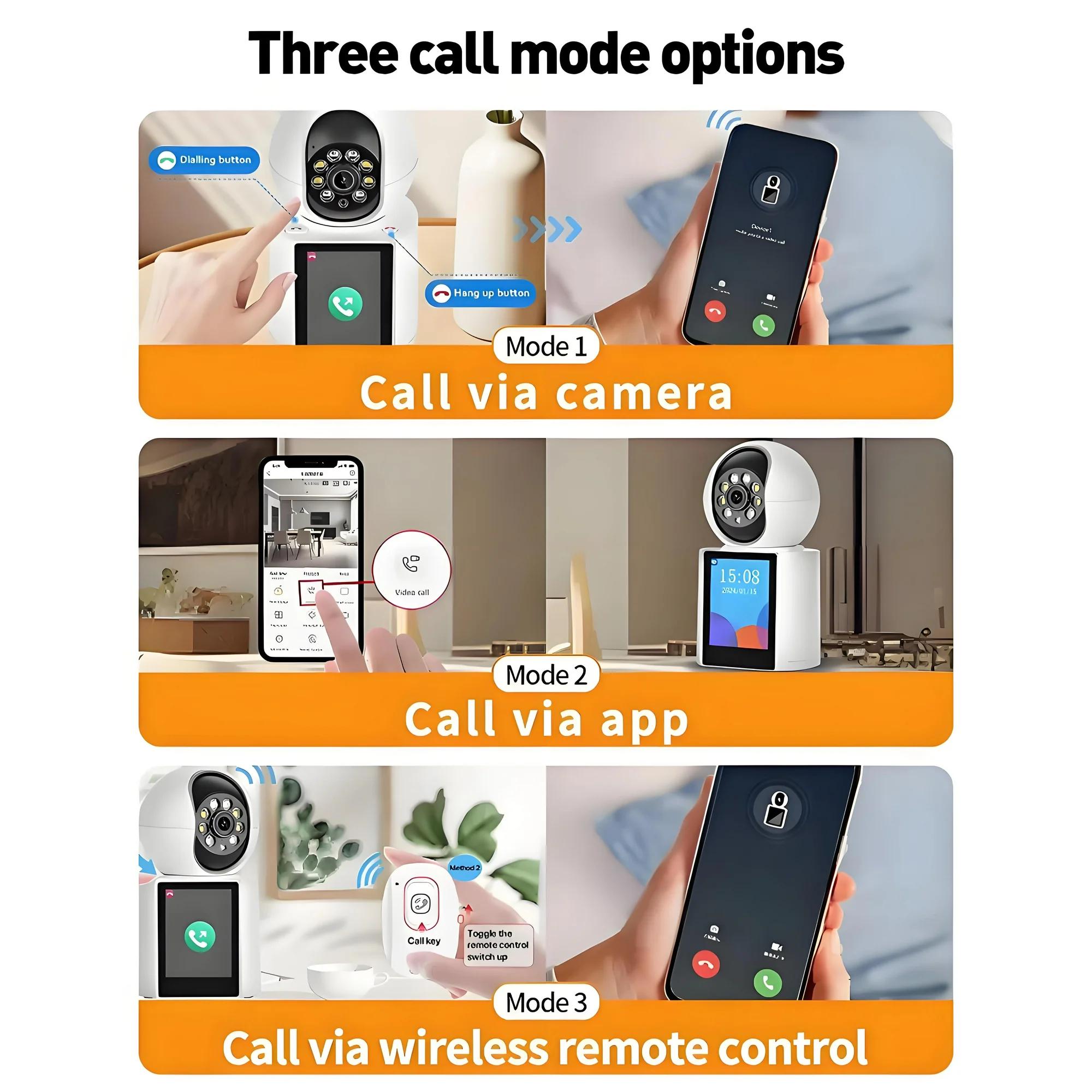 Baby Monitor,1080P Wifi Camera Smart Home Surveillance IP Camera Support 2.8" HD IPS Display, Remote APP Controll, Two-Way Video and Audio, 32G TF Card - Image 10