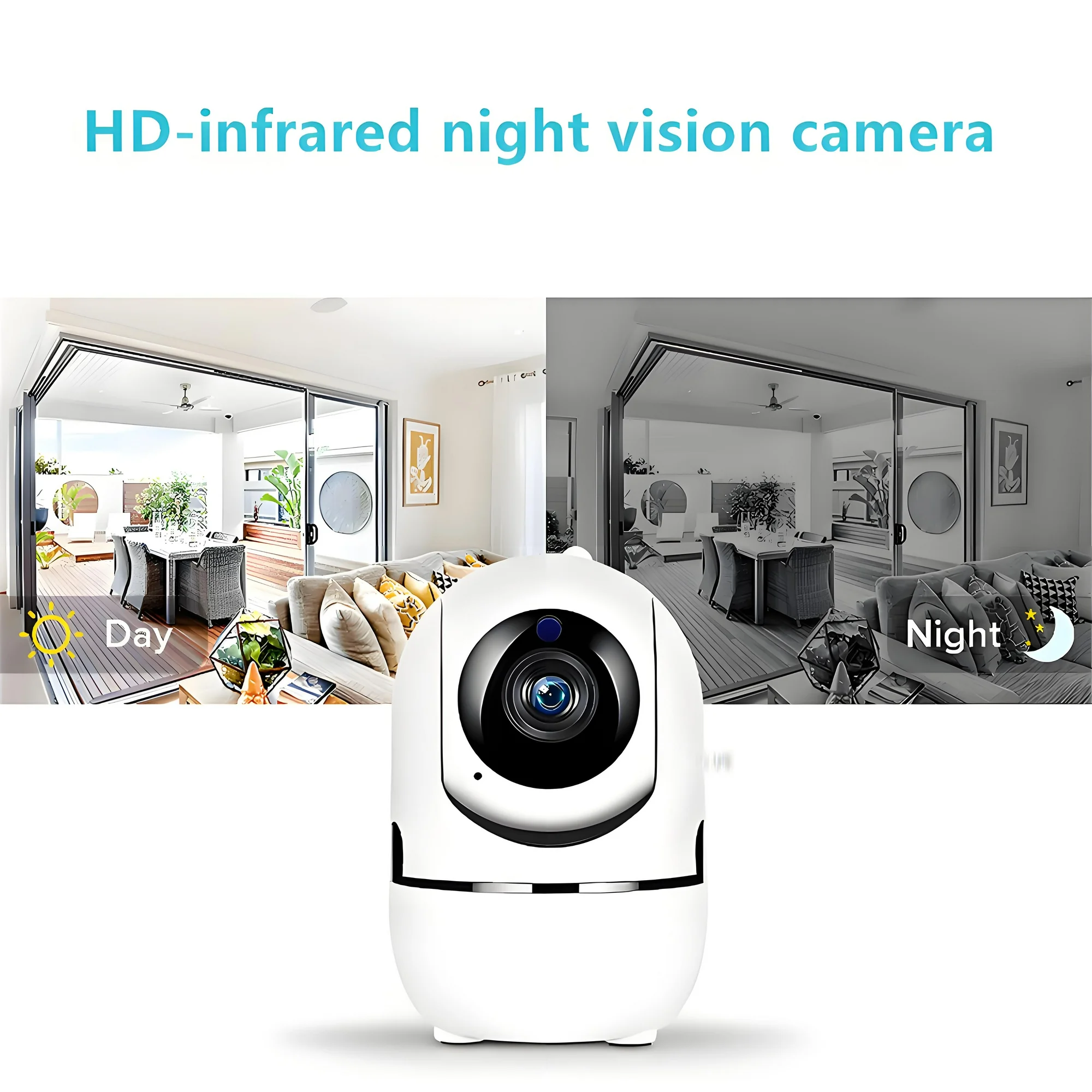 1080P Indoor Security Camera,2K HD Wifi Cameras Baby Monitor for Baby/Nanny/Pet/Dog,360°Motion Detection,Two Way Audio,1080P HD Video Smart Home Security Camera - Image 8