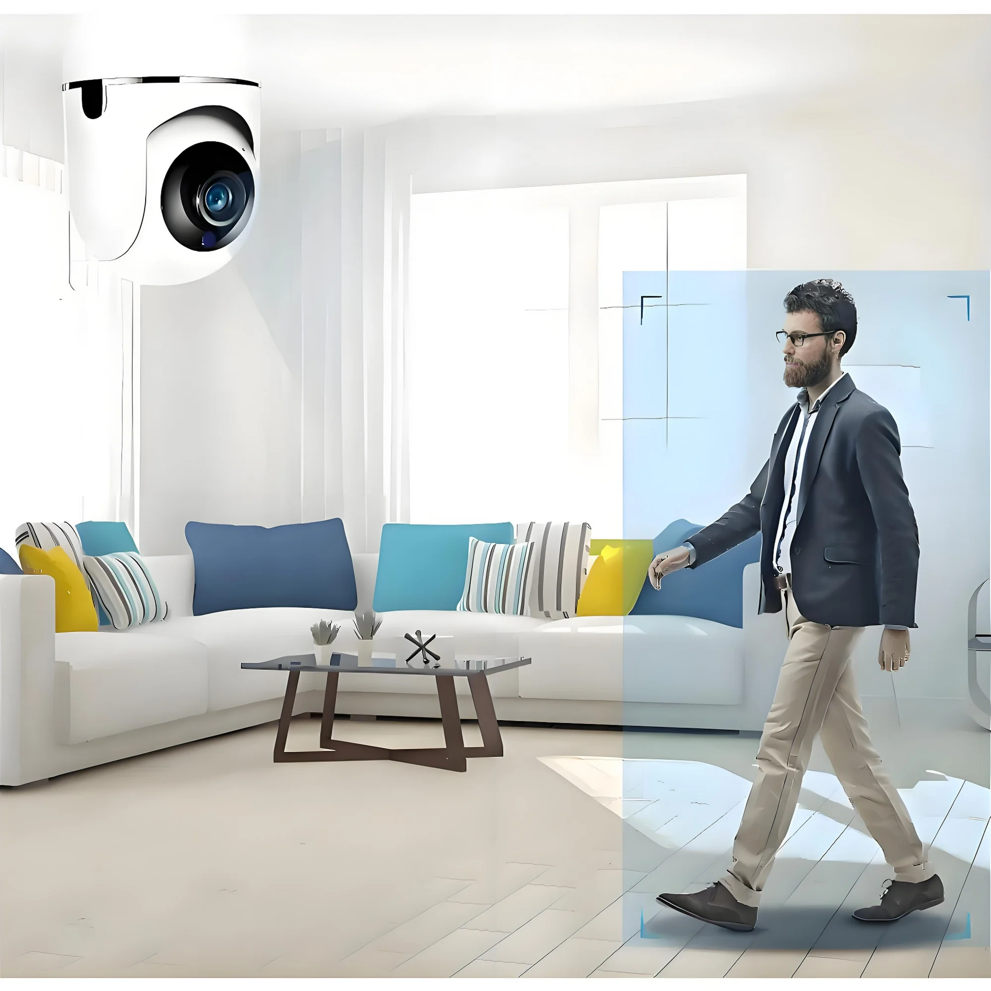 1080P Indoor Security Camera,2K HD Wifi Cameras Baby Monitor for Baby/Nanny/Pet/Dog,360°Motion Detection,Two Way Audio,1080P HD Video Smart Home Security Camera - Image 9