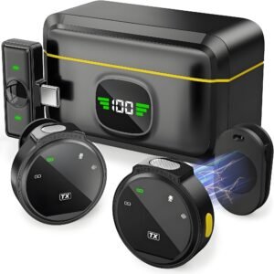 Wireless Lavalier Microphone for iPhone/Android/Camera,Noise Cancellation Mini Lapel Mic for YouTube,Recording,Vlog,Facebook Live Streaming with Plug-Play,2.4Ghz,Charging Case,300ft Open Range